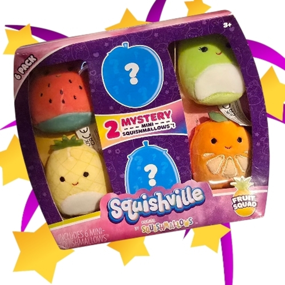 Squishville Mini Fruit Squad Squishmallows 6-Pack